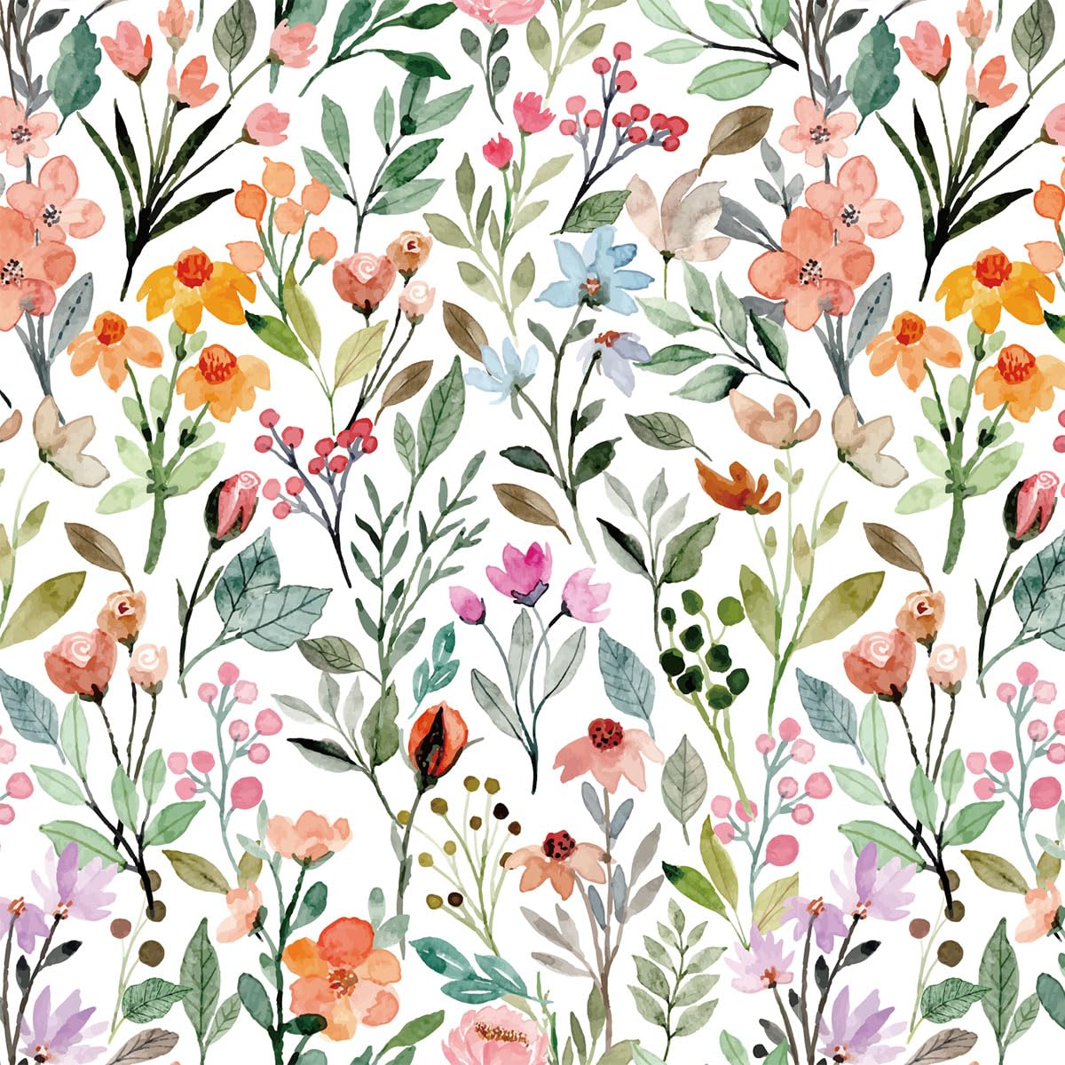 SelahHOME Watercolor Floral Peel & Stick Wallpaper