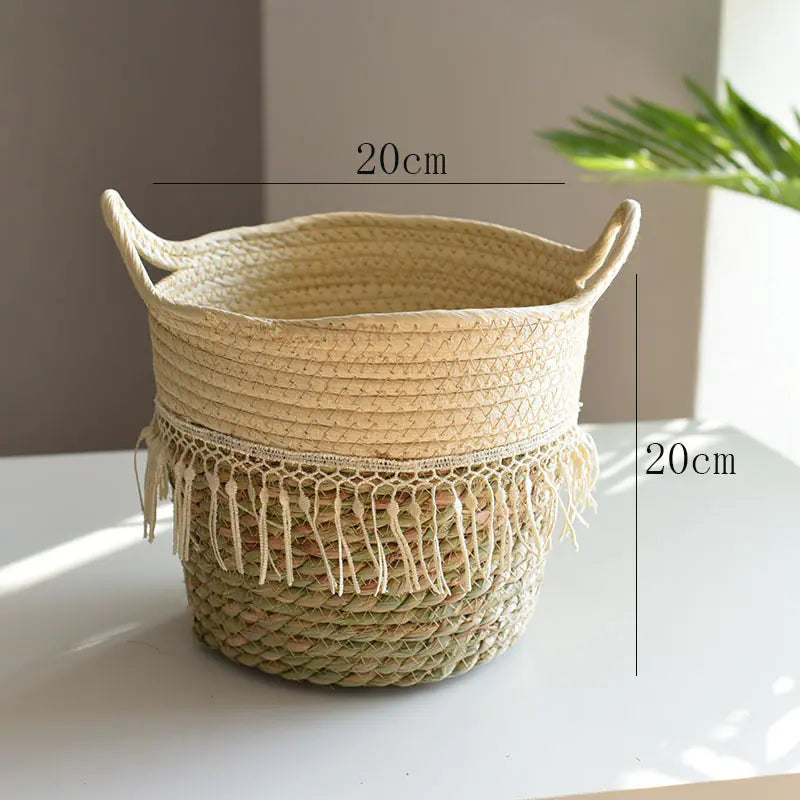 Large Woven Flower Pot Set for Nordic Home Decor