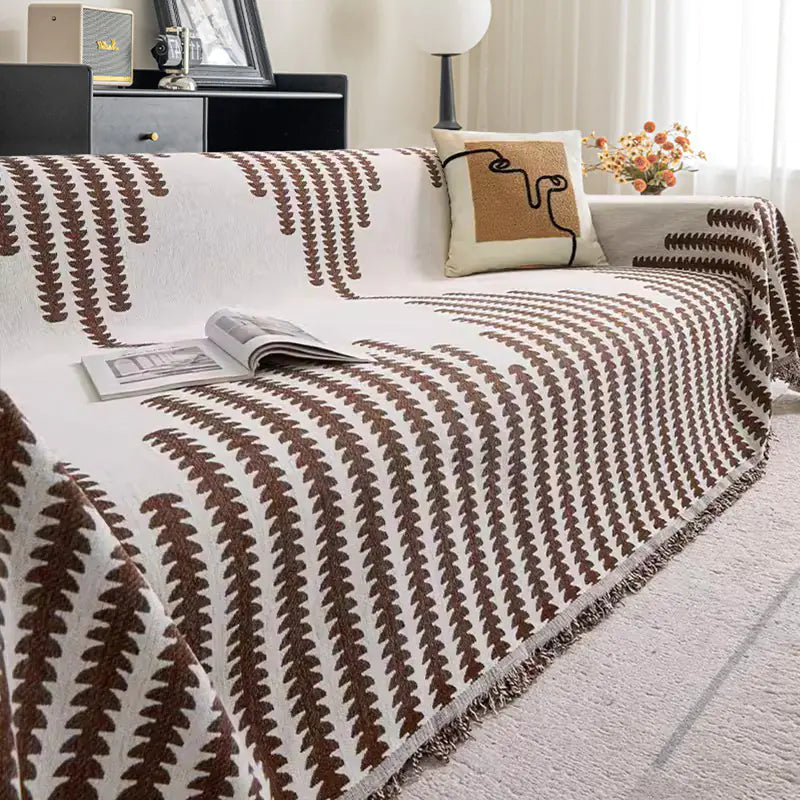 Luxury Chenille Sofa Cover, Reversible & Cat-Proof