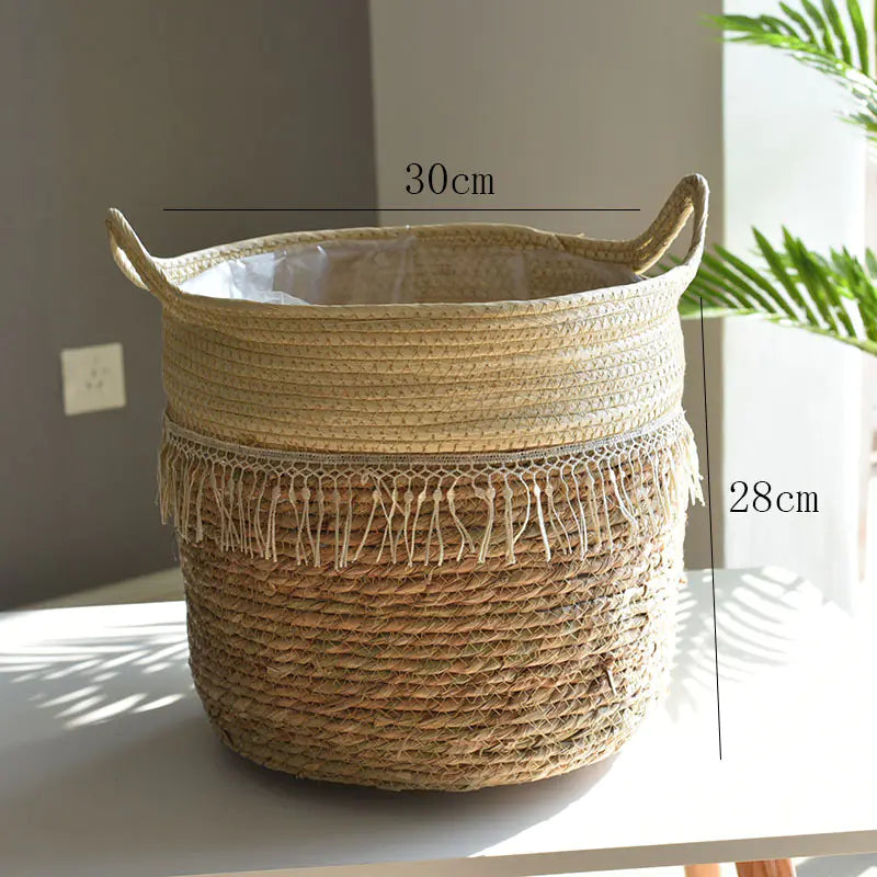 Large Woven Flower Pot Set for Nordic Home Decor