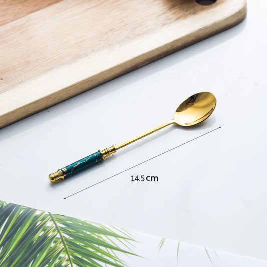 Nordic Ceramic and Stainless Steel Cutlery Set