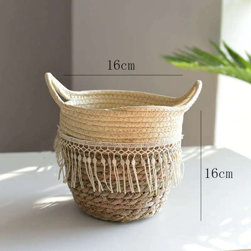 Large Woven Flower Pot Set for Nordic Home Decor
